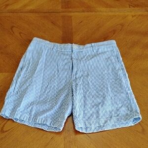 Vineyard Vines Club Shorts Blue Seersucker Stripe Size 30 Preppy Casual